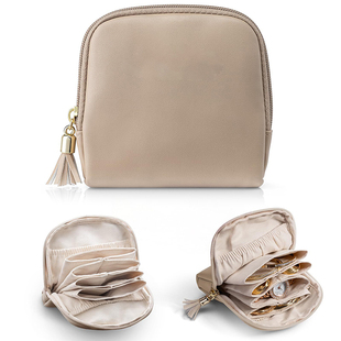 旅行便携首饰包手串手镯多层收纳包手表文玩珍珠手链袋子小首饰盒