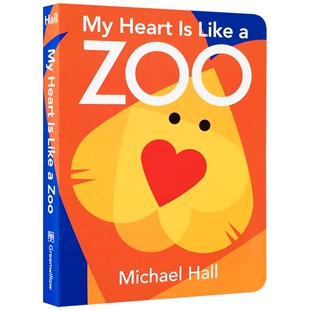 英文原版 儿童想象创造力入门书 My Heart Is Like a Zoo 我的心像个动物园 创意绘本形状认知0-6岁幼儿早教益智纸板书 迈克尔霍尔