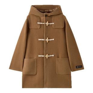 【100%绵羊毛】eland kids衣恋童装女童毛呢大衣25冬新品男童外套