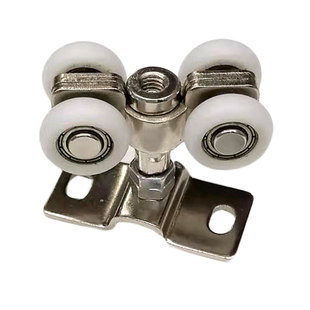 折叠门万向吊轮尼龙静音上木门移门滑轮五金配件轨道吊滑轨小吊门