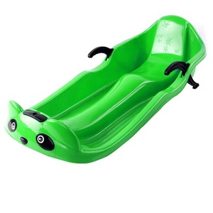 加厚抗冻加长成人儿童带滑雪板雪橇滑雪盘带刹车滑草板滑沙板片