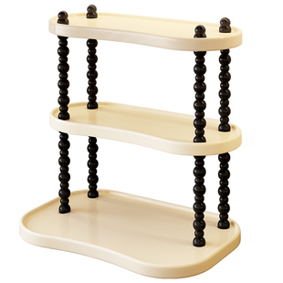 奶油风杯子收纳置物架桌面水杯茶杯收纳架餐桌三层高颜值马克杯架