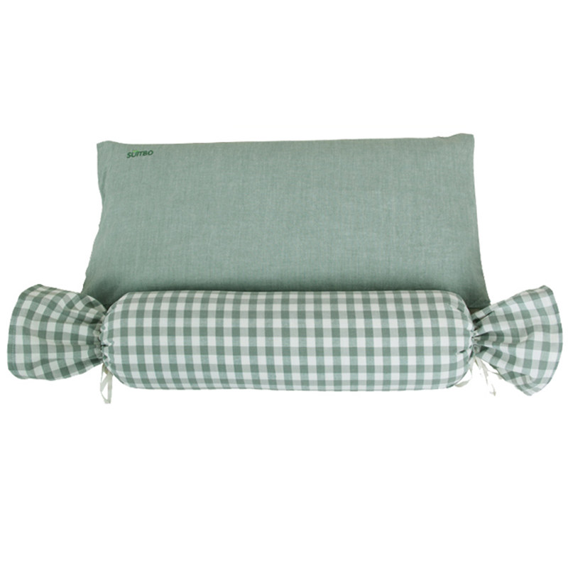 适之宝颈椎枕护颈双枕圆柱形颈椎理疗牵引枕头高度可调荞麦壳硬枕