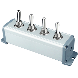 钮子开关m12mm纽子妞子摇臂按钮2档3档保持自锁铝合金开关盒123孔