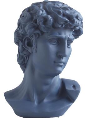 北欧创意树脂石膏像头像大卫雕塑