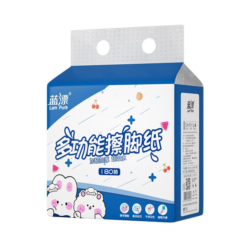 一次性擦脚布180抽悬挂式加大加厚家用懒人洗脚布足浴吸水抹脚巾