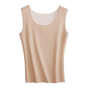 都市丽人秋冬女加绒加厚羊绒蚕丝德绒2025新款上衣保暖背心打底衫