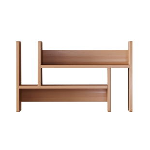 全实木桌面小书架简易书桌上写字台收纳置物架办公室儿童二层松木