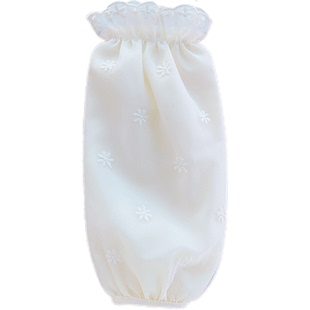 新款绣花蕾丝袖套长款套袖女款秋冬季时尚洋气防尘袖头羽绒服护袖