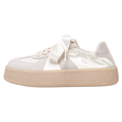 LeeCooper厚底德训鞋女2025新款夏季透气增高休闲运动鞋百搭板鞋