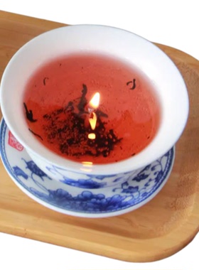 【青瓷盖碗】茶杯茶叶青花瓷红白茶小众香薰蜡烛家居礼盒装伴手礼