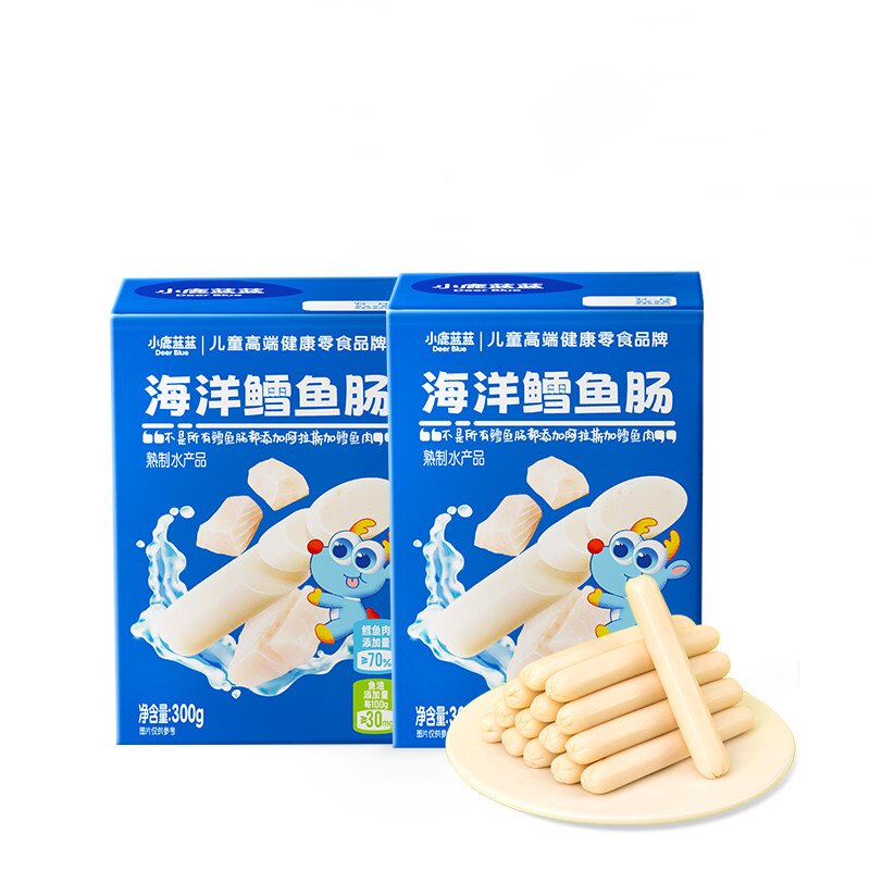 小鹿蓝蓝海洋鳕鱼肠300g原味肉肠