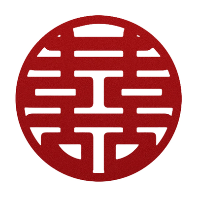 婚车喜字静电贴结婚植绒囍装饰