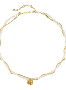 【明星同款】FLV花野双层项链小众设计高级感轻奢时尚锁骨链礼物