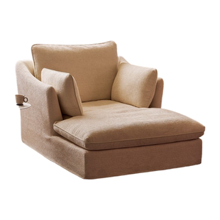 山竹单人可拆洗沙发床贵妃日光榻2024新款小户型布艺沙发客厅