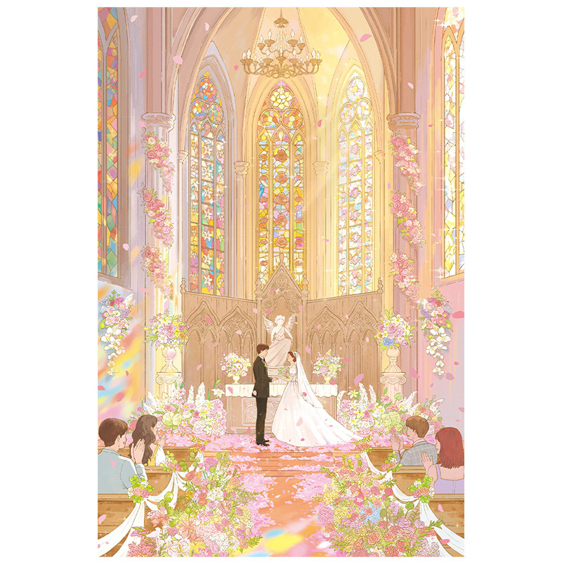 猫空婚礼拼图1000片新婚礼物