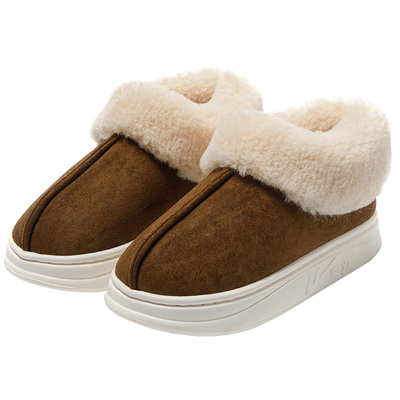 棉拖鞋男款包跟新款冬季加绒防滑