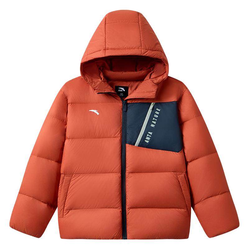 安踏儿童男童羽绒服2025冬款上新舒保暖抗寒中大童户外四防羽绒服