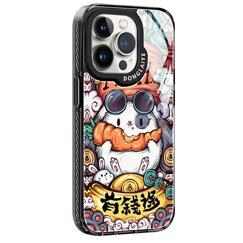 东来也适用于iPhone17pro/16promax手机壳新款磁吸男女苹果17air/16plus/15pro国潮原创14promax有钱兔保护套