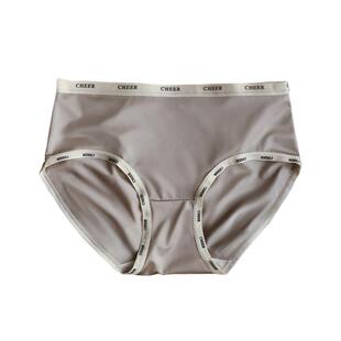 UFEEL女士内裤新款丝滑缎面乳酸透气无痕亲肤字母大码内裤2342