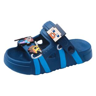 我的世界儿童拖鞋男童凉鞋2025夏季新款防滑软底凉拖男孩沙滩童鞋