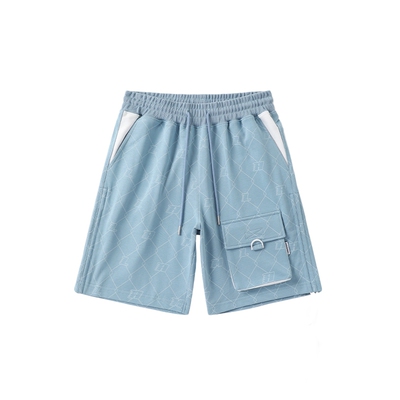 LAMLICKA宽松国潮满印运动短裤