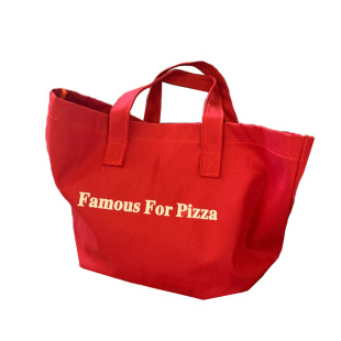 夏日通勤利器！韩版ins红色单肩字母印花帆布包托特手提休闲女包