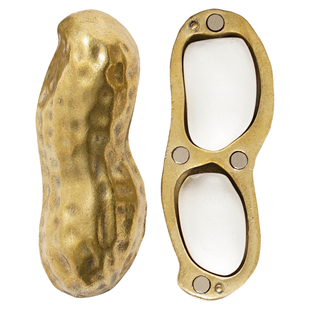 URFF DECO原创黄铜铸造花生随行闻香盒香薰礼品水散扩香随身摆件