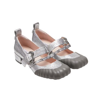 lostinecho方头双扣带芭蕾舞鞋