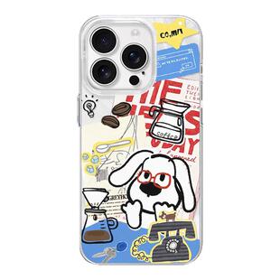 【咖啡师】美式眼镜狗插画适用iPhone15/16promax手机壳红米K70羽纱vivoX100华为mete60小米15一加ACE3苹果14