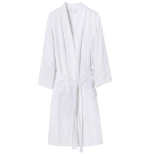 五星级酒店浴袍女纯棉美容院定制全棉毛巾料长款睡袍男情侣浴衣