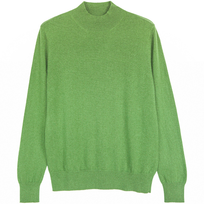 古石后休闲半高领保暖羊绒打底衫