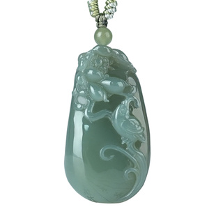 玉说和田玉荷花翠鸟吊坠男女款玉坠蓝调荷塘雅趣玉佩玉挂件附证书