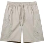 骆驼凉感男士短裤新款2026夏新款休闲宽松直筒黑色速干防晒五分裤