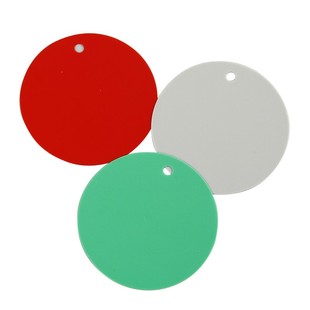 圆形pvc吊牌定做彩色塑料标签空白现货防水挂卡植物吊卡定制logo