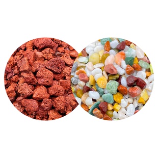 天然火山石雨花石鱼缸造景装饰套餐净化水质专用底部砂石颗粒生态