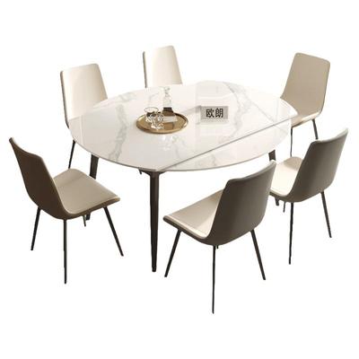 大理石多功能伸缩北欧风吃饭餐桌