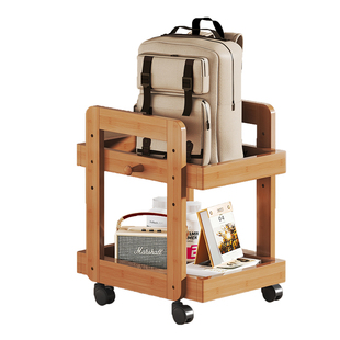 客厅收纳小推车桌下书包书本置物架多层可移动家用收纳上下可调节