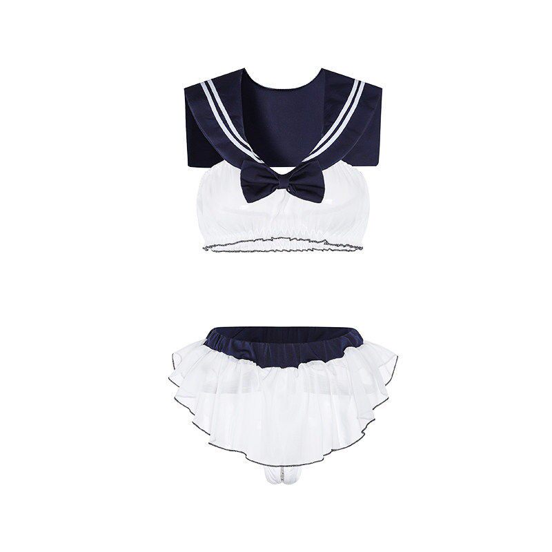 法国Aubeda性感学生服睡衣套装