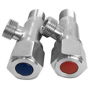 墨林角阀304不锈钢4分加厚冷热三角阀套装厨房卫生间止水阀开关阀