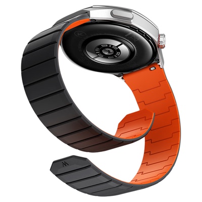 适用华为gt6pro手表带watchgt6磁吸专利HNBR氢化丁腈橡胶腕表gt5表带GT4智能watch4pro运动高级ultimate男款
