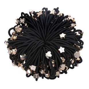 韩国扎头发皮套成人简约粗发圈女头饰发绳黑色头绳绑发橡皮筋大人