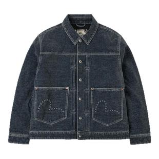 EVISU福神2025秋男铆钉海鸥压花加厚牛仔外套2EAHTM5DJ1019RXDQ