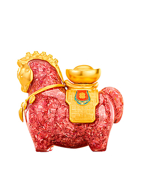 南昌印钞鸿运当头马上有钱客厅办公桌面碎钞招财摆件年会伴手礼品