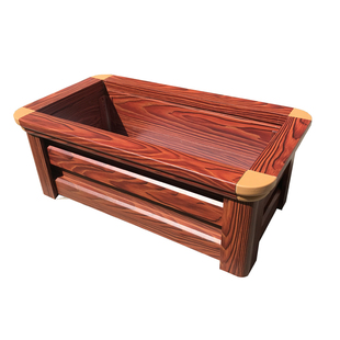 铝合金花箱种植箱户外庭院大花盆实木加厚长方形室外阳台花箱组合