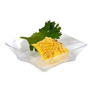 甜品小方碟四方碟子小吃料理碟调料碟酱油碟一次性塑料中式调味碟