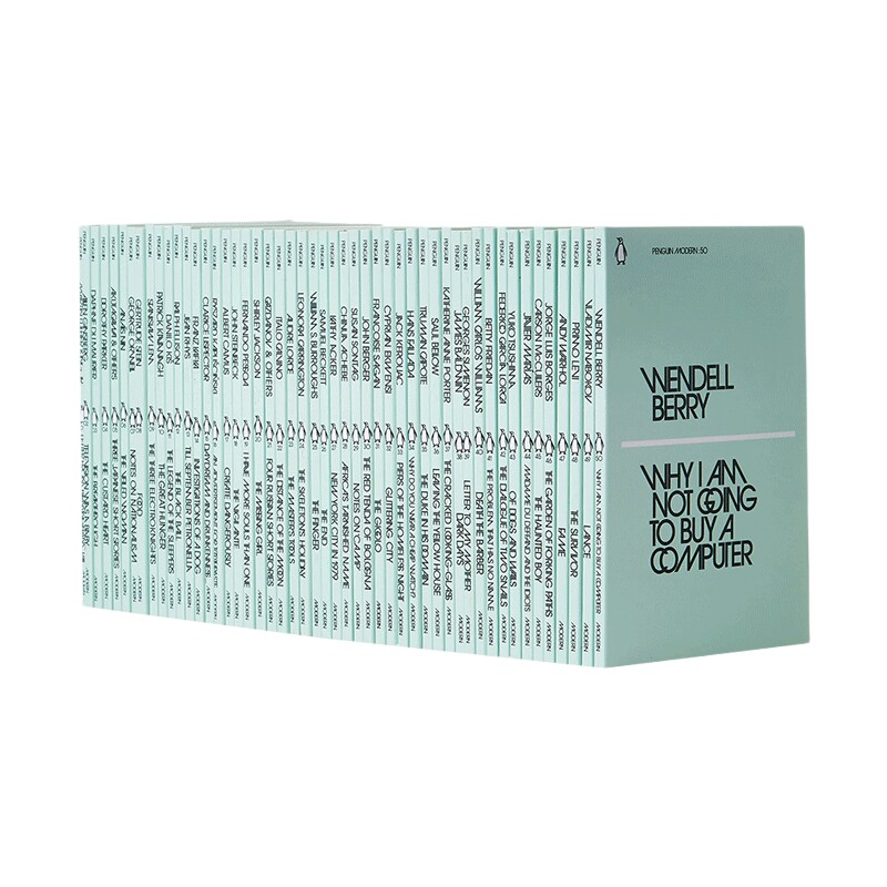 英文原版 Penguin Modern Box Set 企鹅现代经典小绿书49册套装 二十世纪先锋之声 经典文学短篇小说读物 英文版 进口英语原版书籍