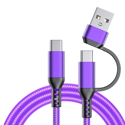 编织二合一快充数据线手机通用
