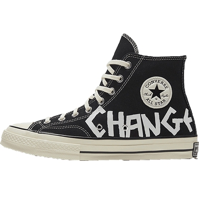 匡威黑色高帮情侣休闲鞋