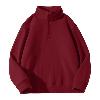 真维斯红色摇粒绒卫衣男